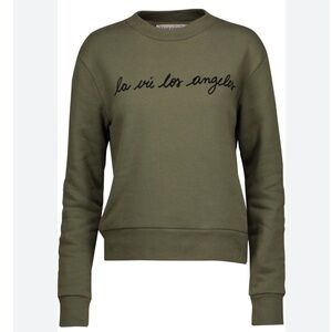Etre Cecile presque parisienne La Vie Los Angeles Cotton Flocked Sweater